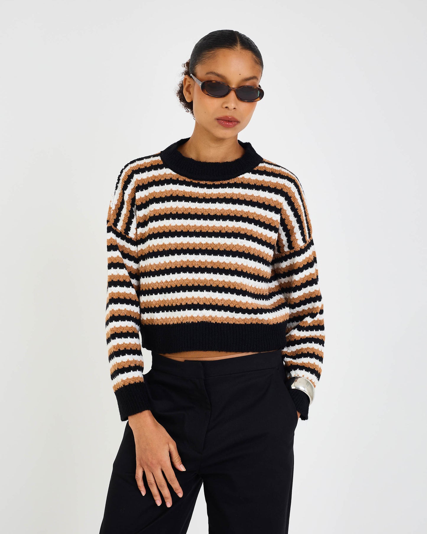 STRIPED NOX KNITTED COAT