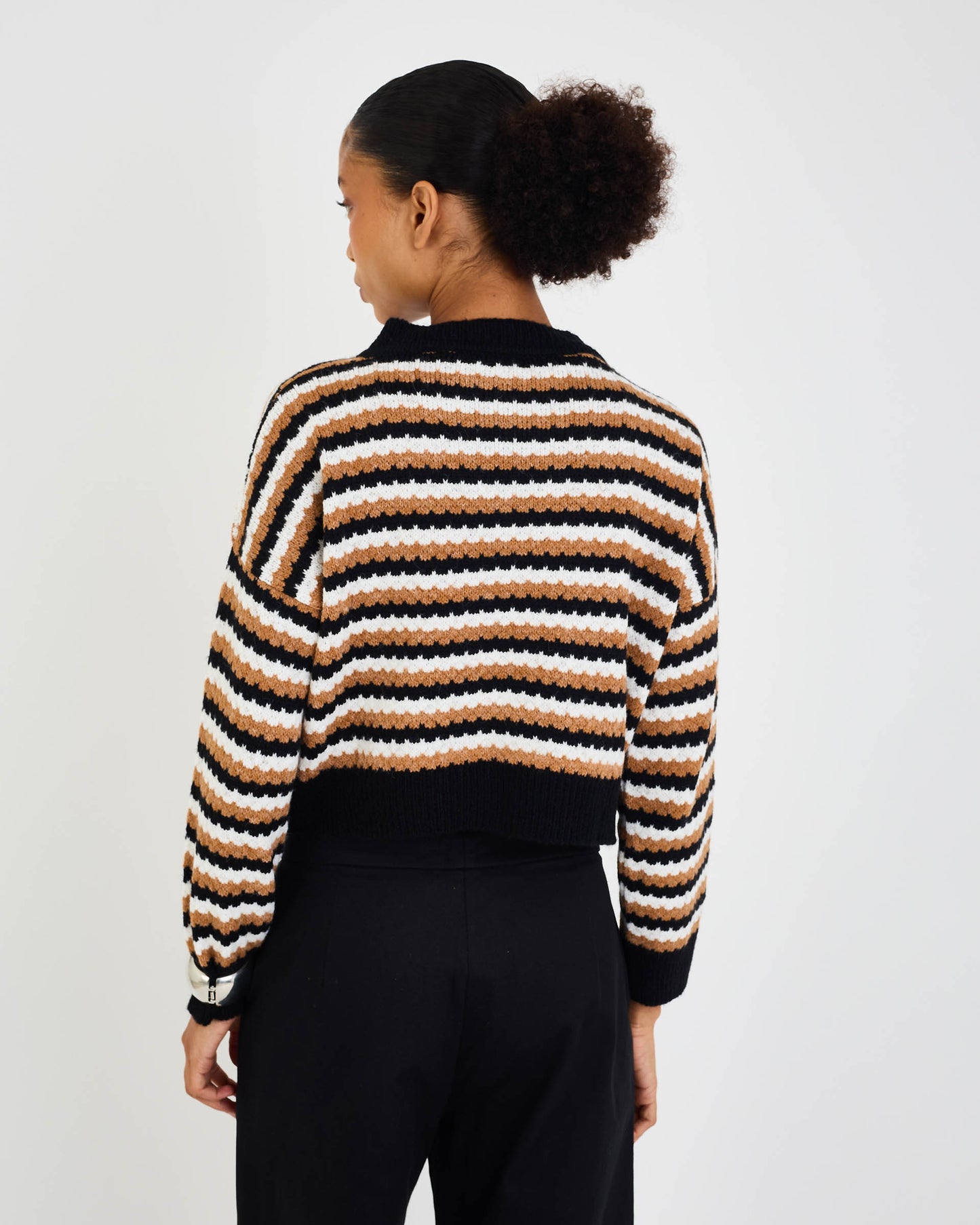 STRIPED NOX KNITTED COAT